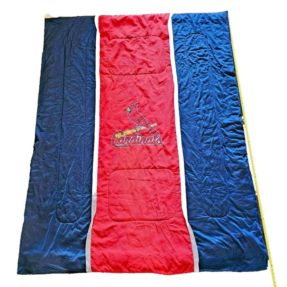 St Louis Cardinals Baseball Twin Size Comforter Blanket Embroidered Mesh 85x65"